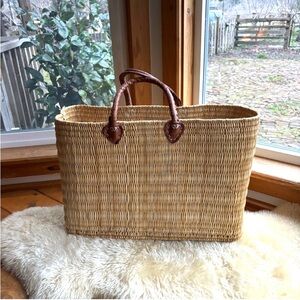 Vintage Woven Market Basket